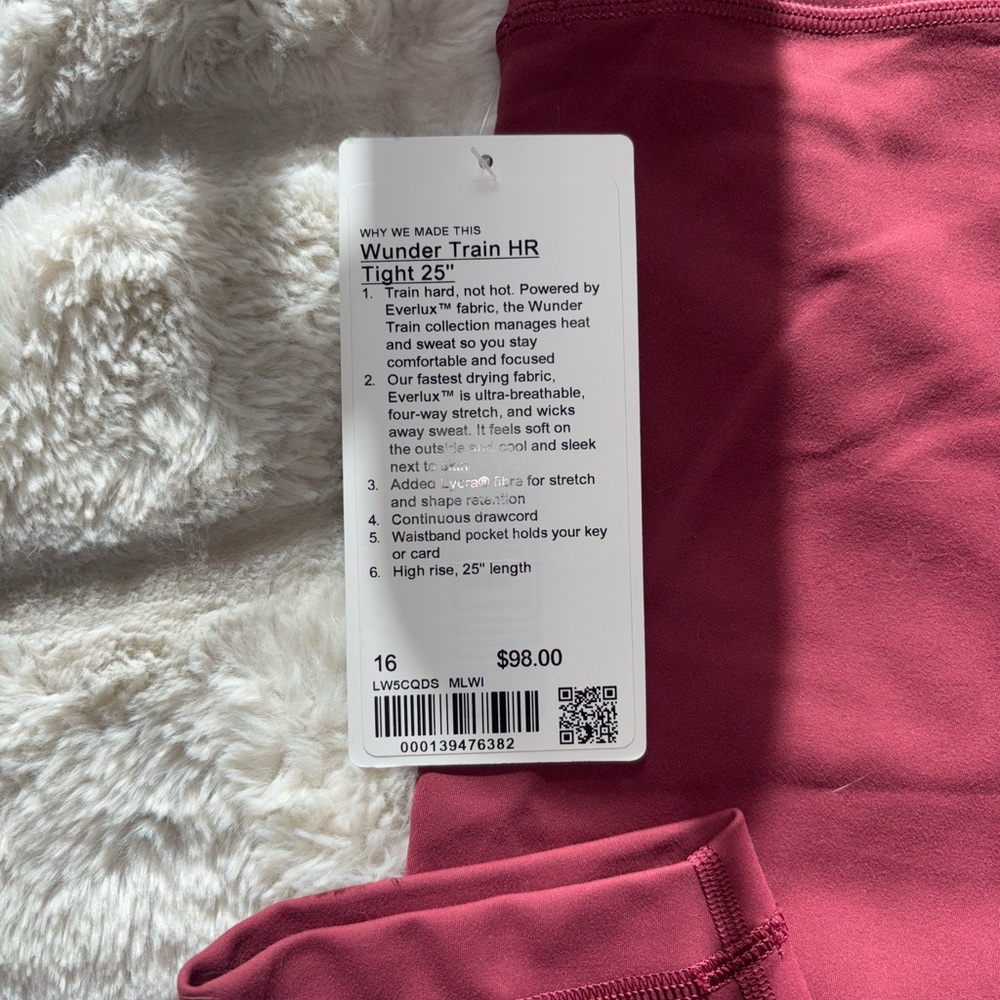 Lululemon Wunder Train HR leggings 25”